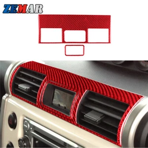 Cubierta de salida de ventilación de aire central de fibra de carbono roja para Toyota FJ Cruiser 07-14 - Imagen 1 de 11