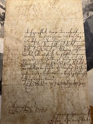 1766 Originale Antico Manuskript Grafia Geripptes Carta Wasserzeichen Brief • 128.15€