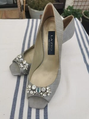 Escarpins argentés strass Lazio - Photo 1/4