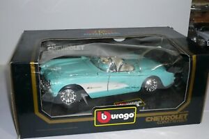 BURAGO 1957  Chevrolet Corvette Convertible  1/18 Die Cast car Model 3024
