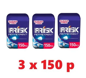 Frisk Mints | 3X Peppermint Sugarfree Value Pack 150 Mints - Picture 1 of 7