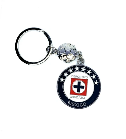 Cruz Azul Soccer Team Metal Logo Pendant Keychain Llavero Keyring for Fans Cover