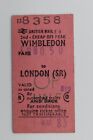 Railway Ticket Wimbledon to London (SR) 2nd class BR (S) #8358