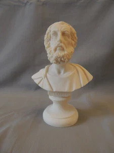 Homer Greek Poet Iliad and Odyssey alabaster bust Festos - Picture 1 of 7