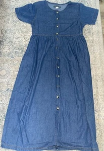 Upper West Side Dress Womens Small Modest Cottage Prairie Casual Button Front - Picture 1 of 7