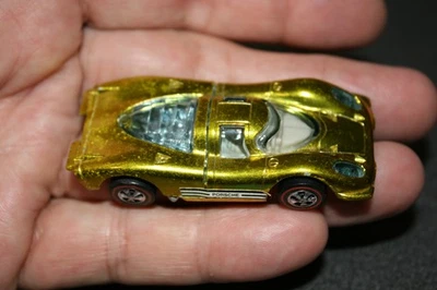 Porsche 917 1969 Hot Wheels Redline amarillo brillante con interior blanco Foto 1 de 4