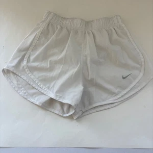 Nike Dri Fit Women's XS Brief-Lined Running Shorts White w Inside Pocket - Picture 1 of 14