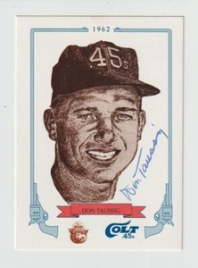 Dan Taussig - Autograph - Houston Colt .45's - Signed Card