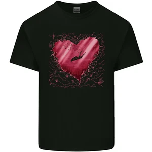 Scuba Diving Heart Ocean Diver Kids T-Shirt Boys Girls - Picture 1 of 3