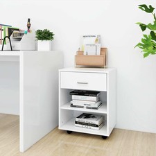 Vidaxl Mobiletto con Ruote Bianco 46x36x59 cm in Legno Multistrato