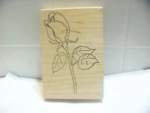 Parked on Rubber Stamp Rose Large - Picture 1 of 2