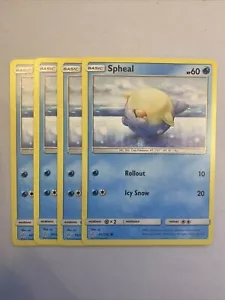 Carte Pokemon 4x Spheal 49/236 Playset Eclissi Cosmica NM/M - Foto 1 di 1