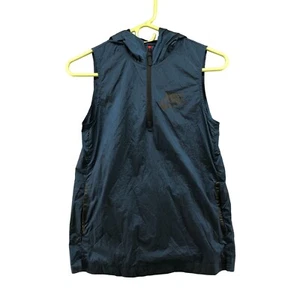Nike Girls Size M Windbreaker Vest Vented Active Running Outdoor Teal 1/4 Zip - Picture 1 of 12