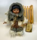 Seymour Mann  Porcelain Doll 15” Olik Eskimo with Bear Sled and Arrow