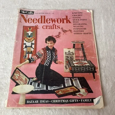 McCall's Needlework & Crafts Magazine Fall Winter 1958 Crafts Knitting Sewing - Image 1 of 4