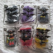 2017 MCDONALDS BATMAN MOVIE DC COMICS LEGO LOT SET 6 MIP NEW CANADIAN EDITION