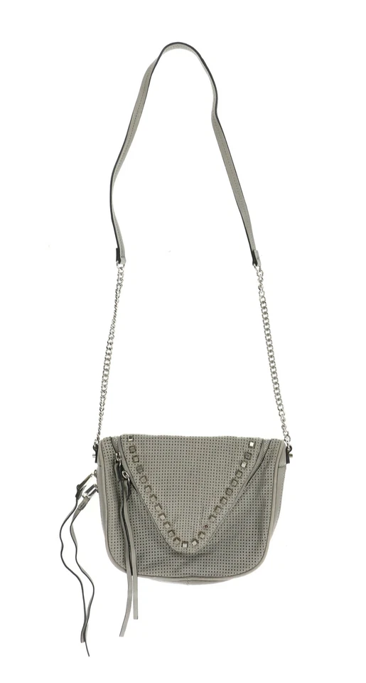 She+Lo 245168 女式链条皮革单肩包斜挎包灰色 — 第 1/4 张图片