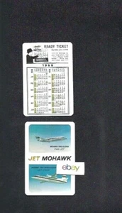 MOHAWK AIRLINES 1966 GELDBÖRSE KALENDERKARTE BAC-11 & FH 227 BEREIT TICKETANZEIGE - Bild 1 von 1