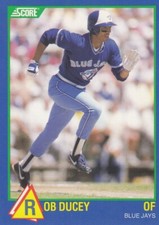 1989 Score Rising Star # 7 Rob Ducey - Toronto Blue Jays