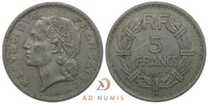 France 5 francs 1950 B Lavrillier Aluminium pièce de monnaie française - Imagen 1 de 1