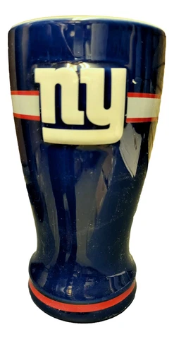 New York Giants Beer Glass NFL Pilsner Ceramic Tumbler  16 Ounce Cover