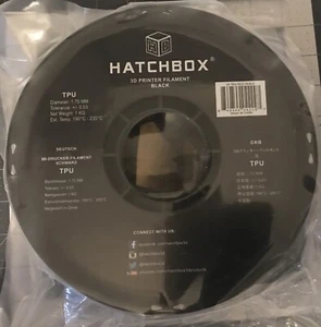 HATCHBOX MATTE PLA 1.75 mm 3D Printer Filament, 1kg Spool - Black - Picture 1 of 3