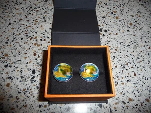 Beautiful, Rare U.S. STATE QUARTER Cufflinks by Penny Black Forty - Maine - Picture 1 of 5