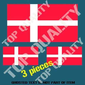 DENMARK DANISH NATIONAL FLAG DECAL STICKER HARD HAT VEHICLE HELMET STICKERS - Bild 1 von 1