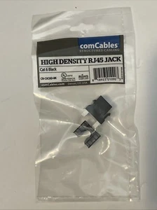 New*comCables Cat 6 Keystone Jack*RJ45*8P8C*Ethernet Plug*Black - Afbeelding 1 van 2