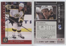 2001-02 ITG Be A Player Memorabilia Ruby /200 Joe Thornton #8