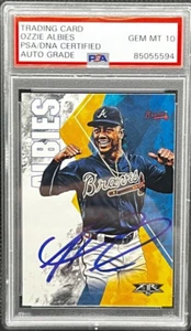 OZZIE ALBIES signed auto 2019 TOPPS FIRE #17 CARD w/ COA PSA SLAB - Picture 1 of 2