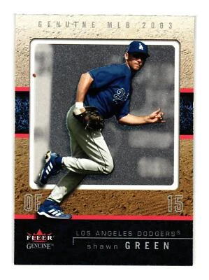 2003 Fleer Genuine #92 Shawn Green Los Angeles Dodgers - Image 1 of 2