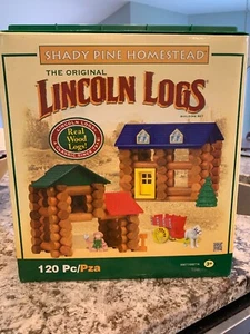 Lincoln Logs Shady Pine Homestead Play Building Set Classic Wood 120 pieces 3+ - Picture 1 of 2