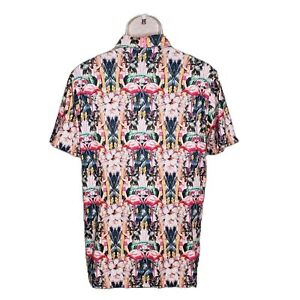 Pin-up girls and Flamingos Men's Robert Graham Modern Americana Shirt Medium