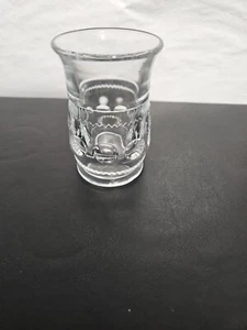 Vaso de jugo plano transparente vintage Tiffin-corona del rey franciscano 3/4 pulgadas - Imagen 1 de 7