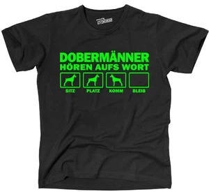 Hundemotiv T-Shirt Hunde DOBERMANN Hören aufs Wort Dobimotiv Dobi Siviwonder - Bild 1 von 13