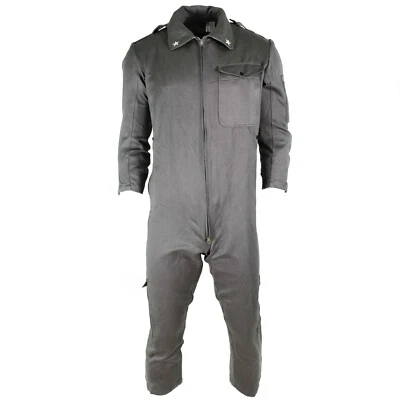 Genuine Italian army coverall suit military grey overall jumpsuit zip-front NEW - Image 1 of 4