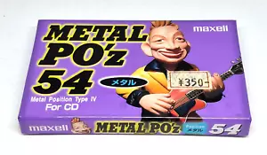MAXELL METAL PO'z 54 Blank Audio Cassette Tape (Sealed) NEW - Picture 1 of 3