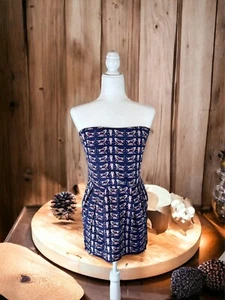 Abito Bianca Coletti 100% seta taglia S blu viola sfondo disegni gufi e stelle - Foto 1 di 13