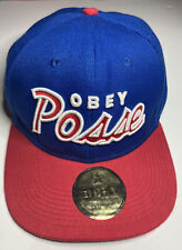 Blue Red Obey Posse Adjustable Snapback Hat Cap OSFA