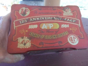 A&P 125th Anniv. Collectible Tin Home Of The Eight O' Clock Coffee VTG 1984 - Picture 1 of 4
