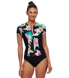 NWT $118 SZ XL XLARGE NEXT BY ATHENA Malibu Keoki Palms Zip One Piece Swimsuit - Picture 1 of 7