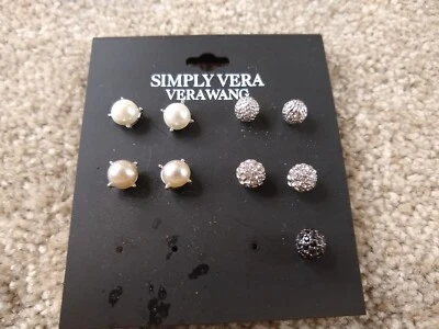 Серьги-гвоздики Simply Vera Vera Wang 4 пары - Изображение 1 из 4