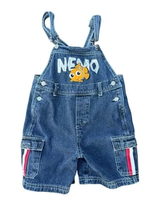 Salopette pantaloncini bambino vintage alla ricerca di Nemo Demin taglia 4t rara Disney - Foto 1 di 7