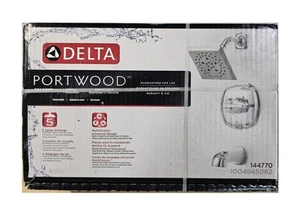Delta Portwood 1-Handle Tub and Shower Faucet in Chrome Valve Included - Picture 1 of 2