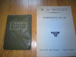 Study scores: Beethoven Violin Concerto, Mozart Symphony #29 - Picture 1 of 1