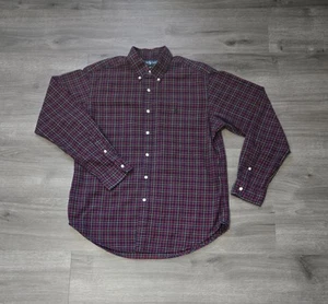 Polo Ralph Lauren vintage camicia uomo grande rossa a quadri flanella con bottoni pony - Foto 1 di 11