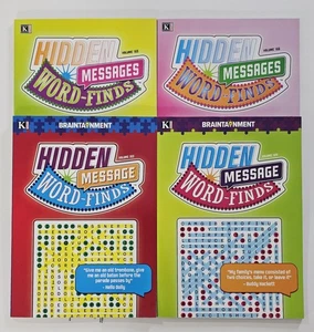 4 New Hidden Message Word-Finds Puzzle Books Vol # 165-184 ~Search,Hunt,Activity - Picture 1 of 7
