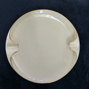 Vintage Ashtray Lenox Mansfield Ivory 24k Gold Rim 5.5 in Mid Century Modern - Picture 1 of 3