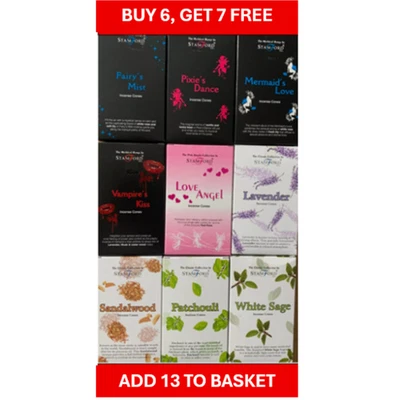 STAMFORD INCENSE CONES BUY 6 GET 7 FREE, ADD 13 TO BASKET, MIX AND MATCH - Image 1 of 4
